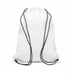 Kordelzug Rucksack aus Polyester mit schwarzen Kordeln farbe weiß siebte Ansicht