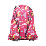 Kordelzug Rucksack aus Polyester mit schwarzen Kordeln farbe weiß