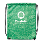 Kordelzug Rucksack aus Polyester mit schwarzen Kordeln farbe weiß fünfte Ansicht