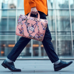Laptop Tasche aus Neopren mit zwei Henkeln ganzseitig bedruckbar farbe weiß