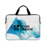 Wasserabweisende Laptop Tasche aus Neopren ganzseitig bedruckbar farbe weiß Ansicht mit Druckbereich