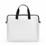 Stoßdämpfende Neopren Laptop Tasche mit Henkeln, ganzseitig bedruckbar farbe weiß siebte Ansicht