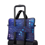 Laptop Tasche mit Trolley Schlaufe,100% personalisierbar farbe weiß fünfte Ansicht