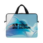 Laptop Tasche mit Trolley Schlaufe,100% personalisierbar farbe weiß Ansicht mit Druckbereich