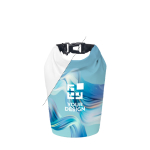 Wasserdichte PVC Tasche mit Schulterriemen 1,5 L ganzseitig bedruckbar farbe weiß Ansicht mit Druckbereich