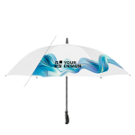 Windfester Schirm, 100 % personalisierbar Ø122 farbe weiß Ansicht mit Druckbereich