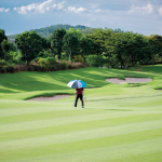 Personalisierbarer windfester Schirm oder Golfschirm Ø132 farbe weiß