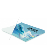 Personalisierbare extra dünne Decke mit Polar Fleece, 210 g/m² farbe weiß Ansicht mit Druckbereich