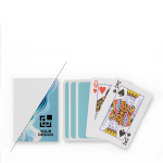 54 individualisierbare Mini Spielkarten mit matter Oberfläche farbe weiß Ansicht mit Druckbereich