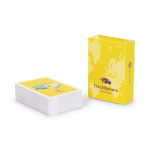 Beidseitig personalisierbare Mini Spielkarten mit 54 Karten farbe weiß