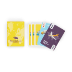Beidseitig personalisierbare Mini Spielkarten mit 54 Karten farbe weiß