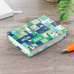 Individuell gefertigter Haftnotizblock mit Markern und Hardcover farbe weiß