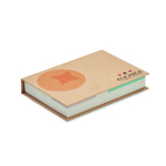 Individuell gefertigter Haftnotizblock mit Markern und Hardcover farbe weiß