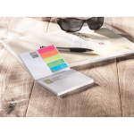 Individuell gefertigter Haftnotizblock mit Markern und Softcover farbe weiß