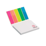 Individuell gefertigter Haftnotizblock, Markern & flexibler Umschlag farbe weiß