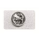 Individuell gefertigter rechteckiger Eisen Pin, personalisierbar farbe silber dritte Ansicht