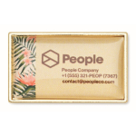 Individuell gefertigter rechteckiger Eisen Pin, personalisierbar farbe farbe nude