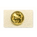 Individuell gefertigter rechteckiger Eisen Pin, personalisierbar farbe gold dritte Ansicht