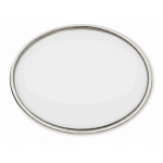 Individuell gefertigter ovaler Metall Pin, vollfarbig personalisierbar farbe silber siebte Ansicht