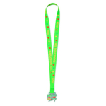 Personalisierbare Holzmedaille mit angenähter Schlaufe farbe weiß siebte Ansicht