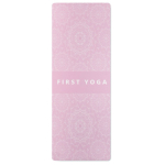 Individuell gefertigte Yoga Matte aus PU und Kokosgummi farbe hellrosa