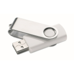 Personalisierbarer USB Stick mit ABS Techmate Gehäuse farbe weiß fünfte Ansicht