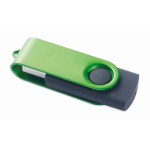Personalisierbarer USB Stick mit drehbarem Metallgehäuse Techmate farbe grün