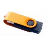 Personalisierbarer USB Stick mit drehbarem Metallgehäuse Techmate farbe orange