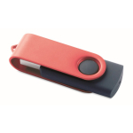 Personalisierbarer USB Stick mit drehbarem Metallgehäuse Techmate farbe dunkelrot