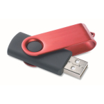 Personalisierbarer USB Stick mit drehbarem Metallgehäuse Techmate farbe dunkelrot fünfte Ansicht