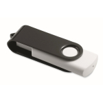 Personalisierbarer USB Stick mit drehbarem farbigem Gehäuse Techmate farbe schwarz