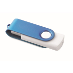 Personalisierbarer USB Stick mit drehbarem farbigem Gehäuse Techmate farbe blau