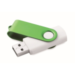 Personalisierbarer USB Stick mit drehbarem farbigem Gehäuse Techmate farbe grün fünfte Ansicht
