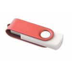 Personalisierbarer USB Stick mit drehbarem farbigem Gehäuse Techmate farbe dunkelrot
