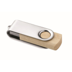 Klassischer personalisierbarer USB Stick aus Holz mit drehbarem Etui farbe holzton