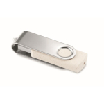 Personalisierbarer USB Stick mit Gehäuse aus Stroh und Weizen farbe gebrochen weiß