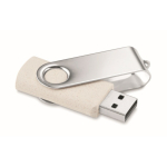 Personalisierbarer USB Stick mit Gehäuse aus Stroh und Weizen farbe gebrochen weiß fünfte Ansicht