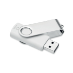 Personalisierbarer weißer USB Stick aus recycelten Materialien farbe weiß fünfte Ansicht