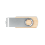 Personalisierbarer USB Stick mit Bambusgehäuse und Metallabdeckung farbe holzton siebte Ansicht