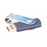 Farbiger USB Stick mit personalisierbarem Gehäuse farbe ultramarinblau fünfte Ansicht