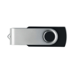 Klassischer drehbarer USB Stick in verschiedenen Farben farbe schwarz siebte Ansicht