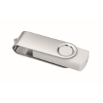 Klassischer drehbarer USB Stick in verschiedenen Farben farbe weiß