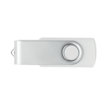 Klassischer drehbarer USB Stick in verschiedenen Farben farbe weiß siebte Ansicht
