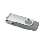 Klassischer drehbarer USB Stick in verschiedenen Farben farbe grau