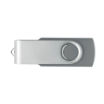 Klassischer drehbarer USB Stick in verschiedenen Farben farbe grau siebte Ansicht