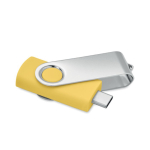 Klassischer drehbarer USB Stick in verschiedenen Farben farbe gelb fünfte Ansicht