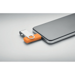 Klassischer drehbarer USB Stick in verschiedenen Farben farbe orange