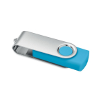 Klassischer drehbarer USB Stick in verschiedenen Farben farbe türkis