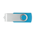Klassischer drehbarer USB Stick in verschiedenen Farben farbe türkis siebte Ansicht