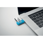 Klassischer drehbarer USB Stick in verschiedenen Farben farbe türkis